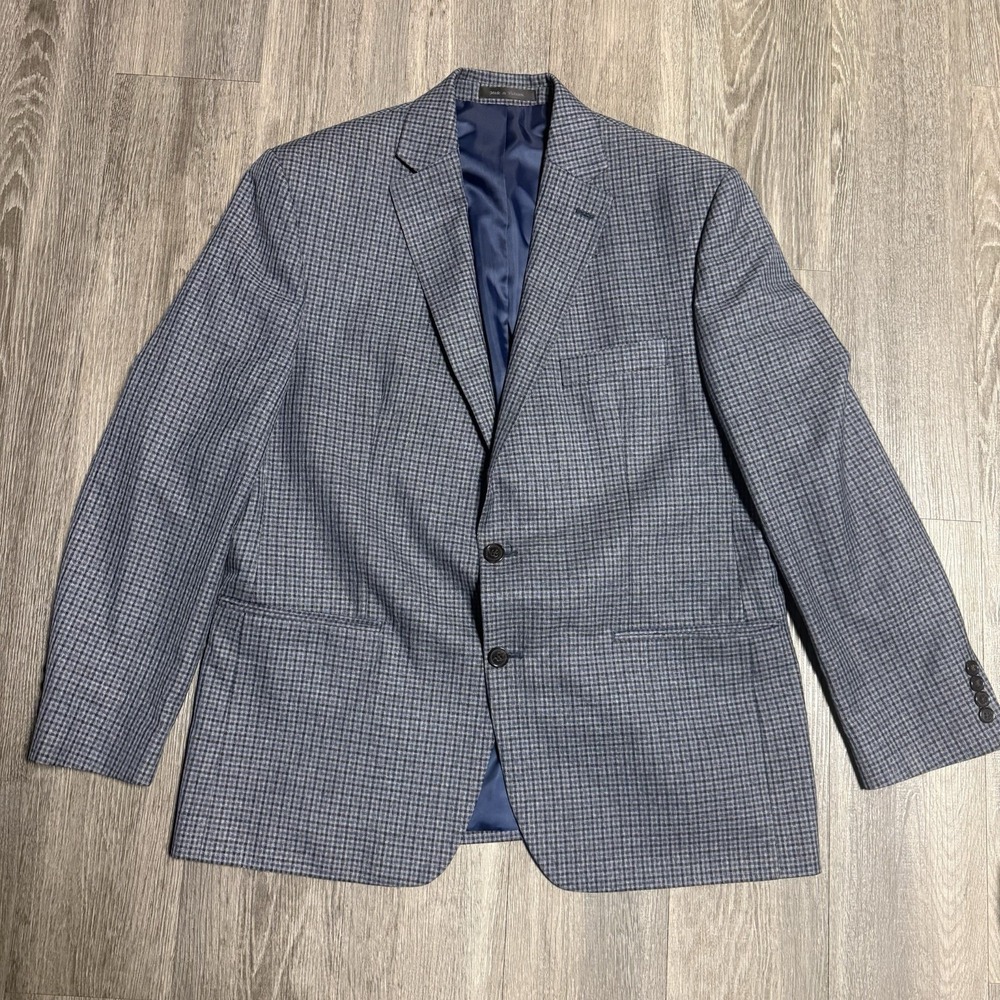 Chaps Blazer‎ Jacket Classic Sports Coat Plaid Mens Size 44R Two Button
